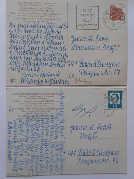 Werner von HOUWALD Eugenie Ulm Heilbronn Ruhpolding Hinterzarten Kranich Reiher