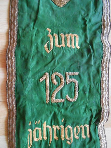 DONZDORF Liederkranz zum 125 Jahre Jubiläum 1961 Göppingen Seide Silberfäden