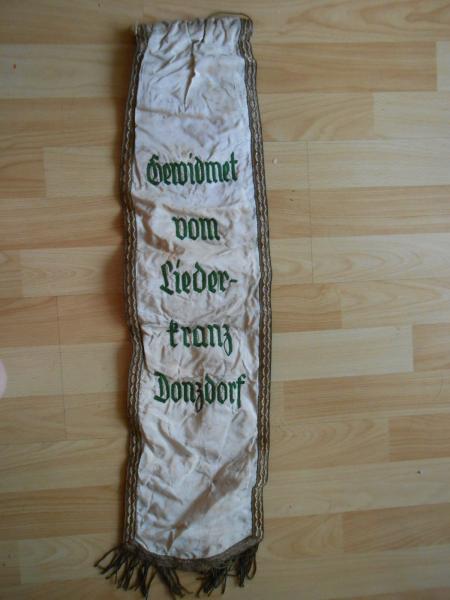 DONZDORF Liederkranz zum 125 Jahre Jubiläum 1961 Göppingen Seide Silberfäden