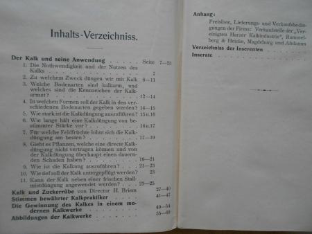 Der Kalk und seine Anwendung Max Maercker Rammelberg & Heicke Magdeburg Alt-Damm