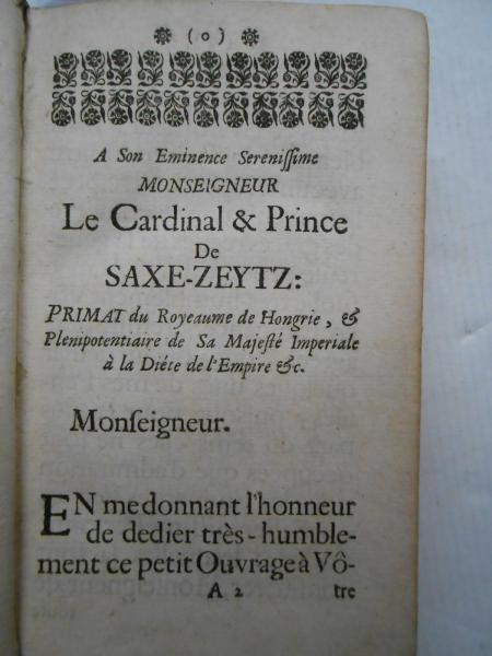 Recueil de pensées du Comte J OXENSTIERNA Antoine Heinscheit Henscheld Frankfurt