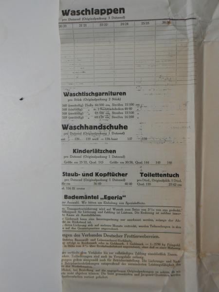 TÜBINGEN LUSTNAU EGERIA Alte Weberei Bleicherei Färberei Frottee sehr selten