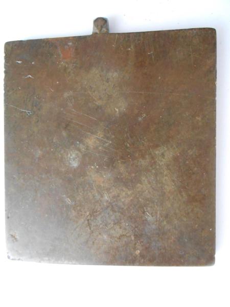 russisch IKONE Reiseikone Bronze Johannes Charalampus Bonifatius Bonifazius
