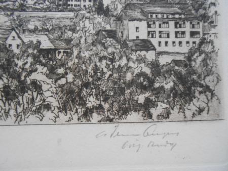 August Gustl ILLENBERGER NÜRTINGEN -Panorama Heidenheim Schorndorf Düsseldorf