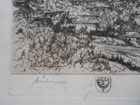 August Gustl ILLENBERGER NÜRTINGEN -Panorama Heidenheim Schorndorf Düsseldorf