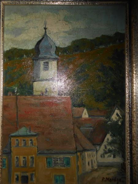 2 Ölgemälde von F. MAEDGE Ansicht v. Bad  IMNAU Eyach-Tal Haigerloch Schwarzwald