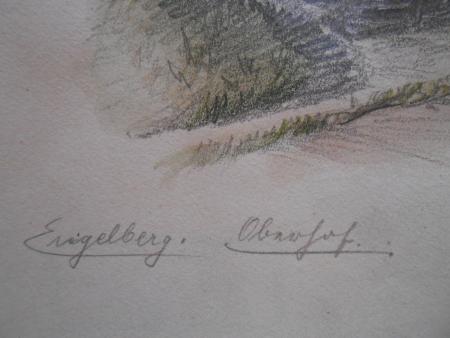 Engelberg Oberhof Gustav Schleicher Stuttgart Hölzel Kreis  Aquarell von 1917