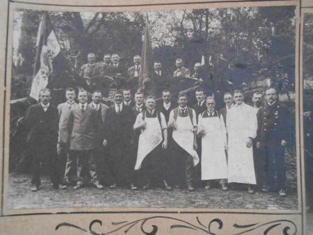 Fahnenweihe 1924 HOLZMADEN Esslingen Stuttgart Fotomontage