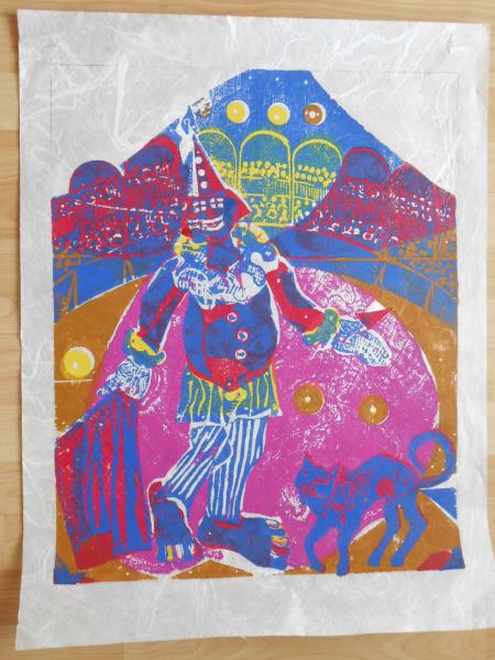 HANS HAHN Seebruck Gültstein Herrenberg Musberg CLOWN mit Katze Zirkus Manege