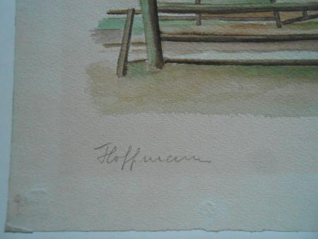 Haus in Bernau Riggenbach Schwarzwald Aquarell neusachlich signiert von Hoffmann