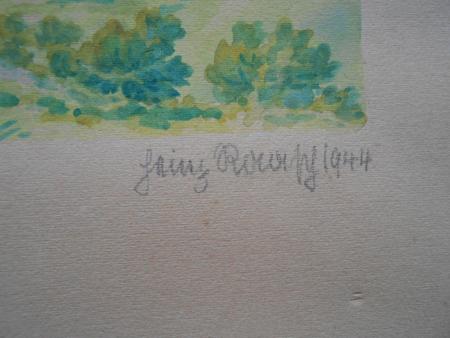 Heinz RAASCH Gut Himmelsthür Hannover LAUTLINGEN Albstadt Aquarell von 1944