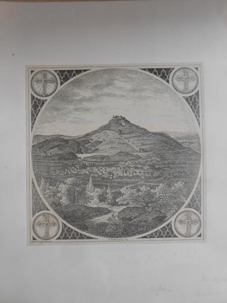 Spaichingen Bussen Immenhausen Immenhofen Weinwurm. Litho datiert 1880. Selten