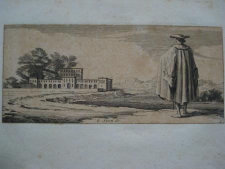 Gottfried STEIN Augsburg 1720 Callot  Hund Handwerk Schloss Treidler Galanterie
