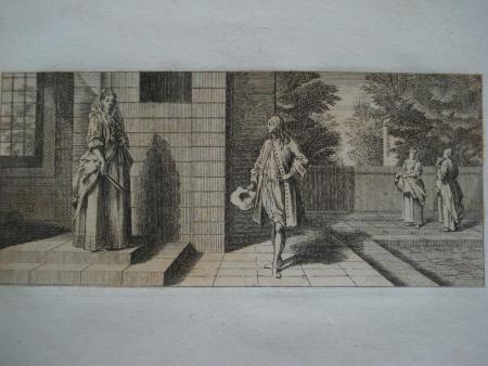 Gottfried STEIN Augsburg 1720 Callot  Hund Handwerk Schloss Treidler Galanterie