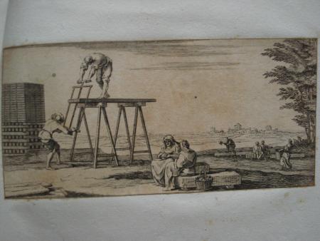 Gottfried STEIN Augsburg 1720 Callot  Hund Handwerk Schloss Treidler Galanterie