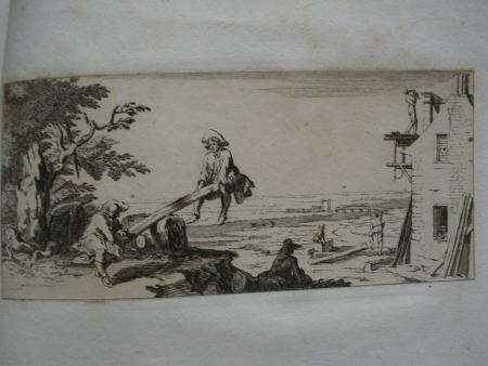 Gottfried STEIN Augsburg 1720 Callot  Hund Handwerk Schloss Treidler Galanterie