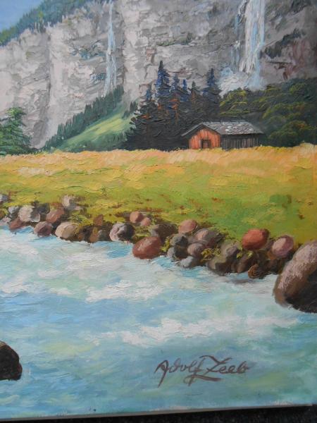 Adolf Zeeb Lauterbrunnen - Tal Jungfrau Weiße Lütschine Staubbach - Fall 