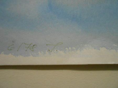 von Unbekannt: STEIN WACHAU Aquarell von 1978 monogrammiert S