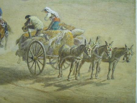 CARL GOEBEL Wien Via Appia Porta San Giovanni Aussicht gegen FRASCATI Pferde ROM