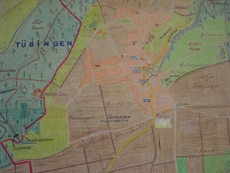 700 Jahre KUSTERDINGEN Unikat Karte 1967 Walter Wießner Tübingen Heimatkunde