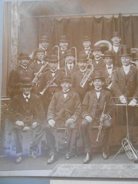 Musik Kapelle Wagner Goldkronach 1910 Atelier Rumme & Ulrich Bayreuth Ludwigstr.