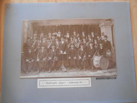 Musik Kapelle Wagner Goldkronach 1910 Atelier Rumme & Ulrich Bayreuth Ludwigstr.