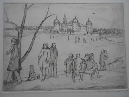 MORITZBURG A. Leschig Schafe Schaf Herde  Winter sheep 1977 1978