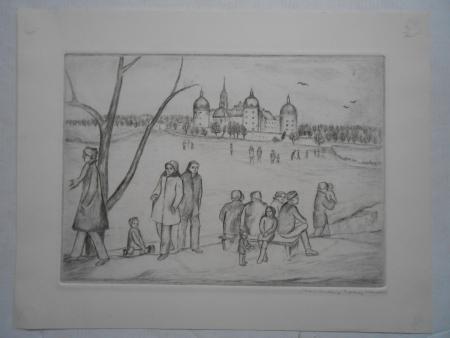 MORITZBURG A. Leschig Schafe Schaf Herde  Winter sheep 1977 1978