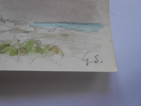 OSTSEEKÜSTE Rügen ? Gustav Schleicher Stuttgart Hölzelkreis Aquarell Bleistift