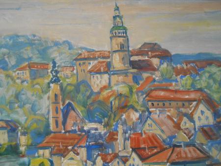 Theodor Waldhauser KRUMAU Böhmen Krummau Cesky Krumlov Schloss Moldau Tschechien