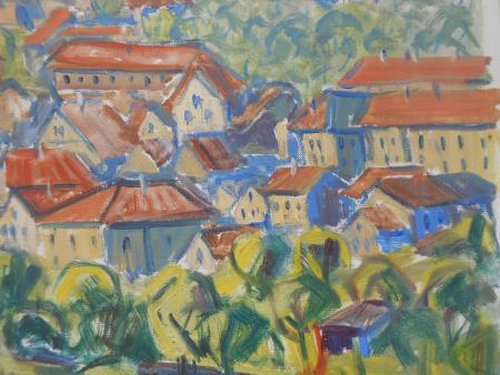 Theodor Waldhauser KRUMAU Böhmen Krummau Cesky Krumlov Schloss Moldau Tschechien