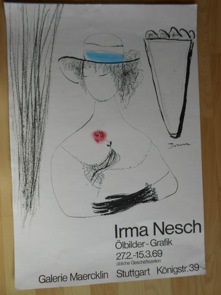 Irma Nesch Düsseldorf Stuttgart Frau mit Rose Willi Baumeister Galerie Maercklin