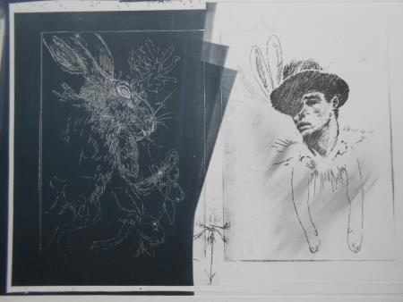 Jonas HAFNER Augsburg Hamburg Düsseldorf BEUYS Hase rabbit lièvre 1988 1989