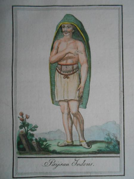 Indus Indous Indien India Indie Inder Labrousse  Altkolorierter Kupferstich1796