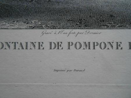Vue de la Fontaine de Pompone de Bellièvre Vanzelle Lavalée Dormier Büste Prieur