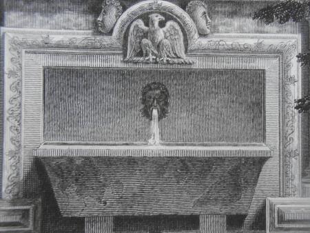 Vue de la Fontaine de Pompone de Bellièvre Vanzelle Lavalée Dormier Büste Prieur