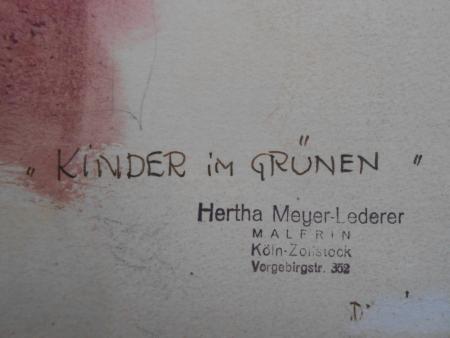 Hertha MEYER LEDERER Berlin Köln Zollstock Albertina Dresden . Kinder im Grünen