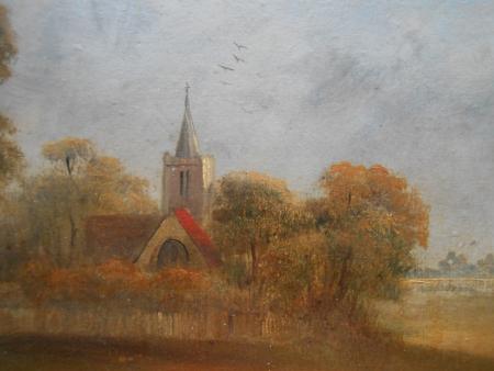John WESTALL 1873-1893 Ölgemälde St. Michael's Church  St. Albans ?