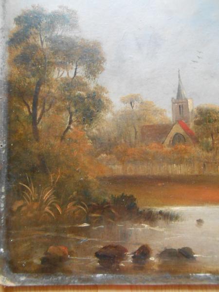 John WESTALL 1873-1893 Ölgemälde St. Michael's Church  St. Albans ?