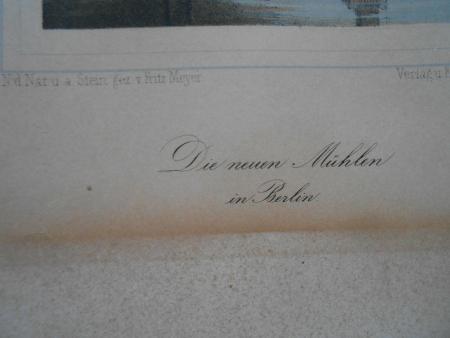 Album von BERLIN und Potsdam Die neuen Mühlen  Ludwig Lütke Fritz  Meyer 1854