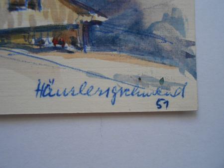 Berta Schleicher Hölzel-Kreis Alpe Häuslers Gschwend Allgäu Oberstaufen 1951