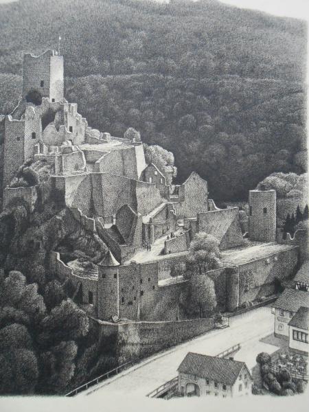 WILLY KRAUSS Manderscheid Eifel Bernkastel Wittlich Ruine NIEDERBURG Burg castle