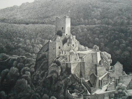WILLY KRAUSS Manderscheid Eifel Bernkastel Wittlich Ruine NIEDERBURG Burg castle