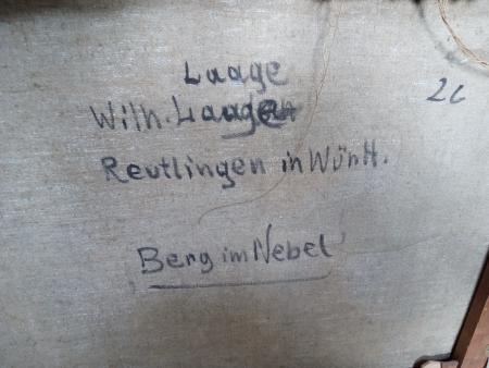 WILHELM LAAGE Stellingen Hamburg Reutlingen Betzingen Cuxhaven BERG IM NEBEL 26