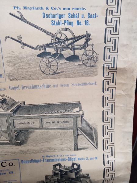 MAYFARTH Landmaschinen  um 1888 Judaica Samuel Moser Berlin Frankfurt Wien RAR
