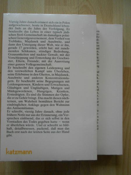 Joseph Schupack TOTE JAHRE Eine jüdische Leidensgeschichte Holocaust Treblinka